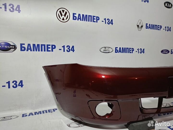 Бампер передний лада калина 1 темно вишневый