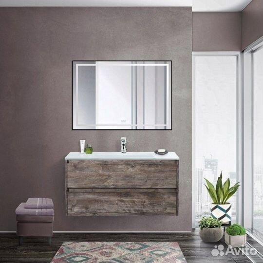 Тумба с раковиной BelBagno Kraft 90-BB910/465-LV-VTR-BO Pino Pasadena