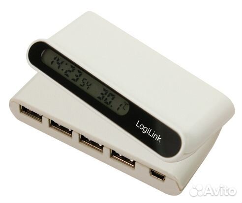 Разветвитель logilink hub USB плюс термометр /часы