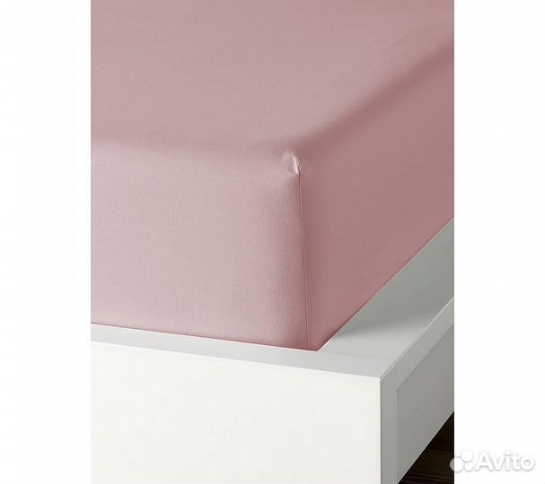 Простынь GoodNight Сатин 180х200х20 Розовый на рез