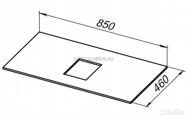 Allen Brau Infinity 1.21011.G-S Столешница для мебели, серая структ