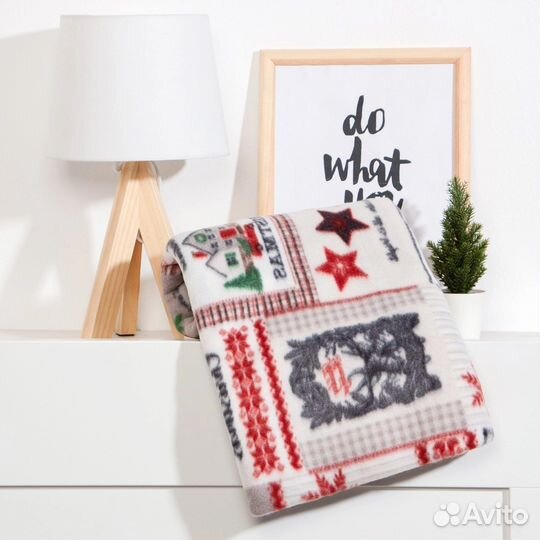 Плед новогодний 150х180 2 расцветки