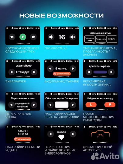 Беспроводные наушники с экраном AirPods PRO (Z50)