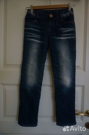 Джинсы утеплённые на флисе 134