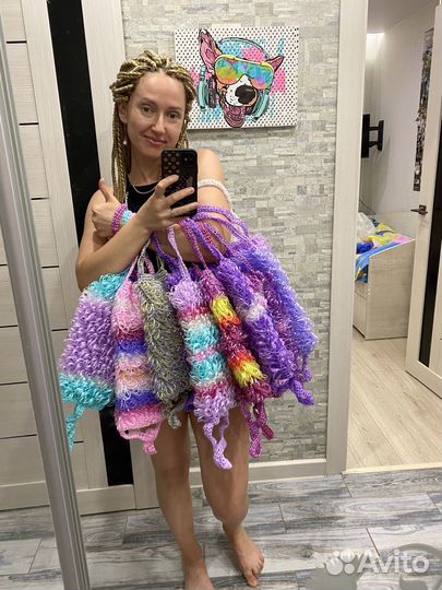 Мочалка ручной работы