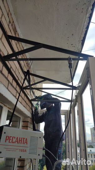 Крыша на балкон лоджию