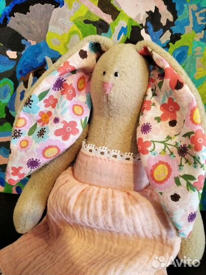 Заяц тильда, игрушка интерьерная, ручная работа