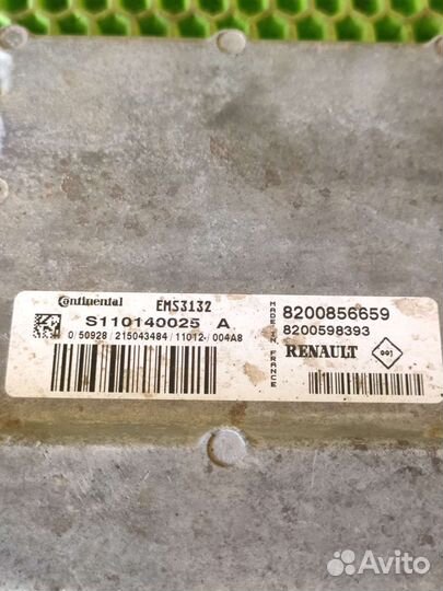 Эбу мозги двигателя Renault Logan 1.6 k7m710