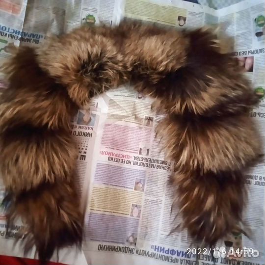 Воротник мех лисы шир.20-15см, дл.ниже груди хор.с