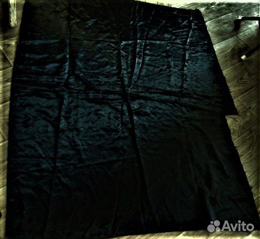 Саржа чёрная отрез
