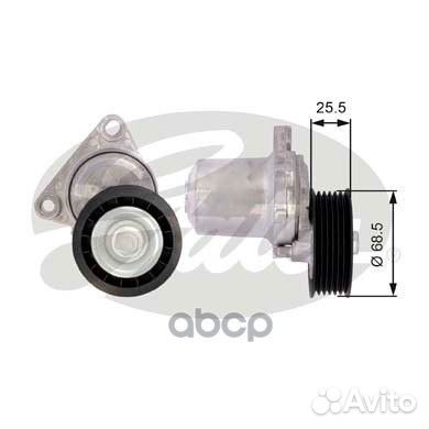 Ролик натяж.поликл.ремня 7808-21474 T39074 Gates