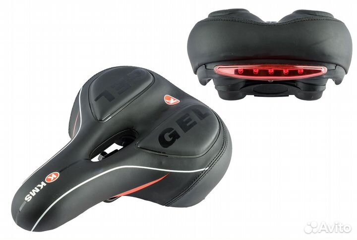 Седло для велосипеда, KMS gel, с задним стопом, бо