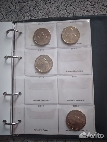 Монеты президенты США