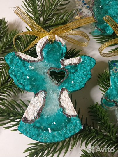 Елочные игрушки из эпоксидной смолы