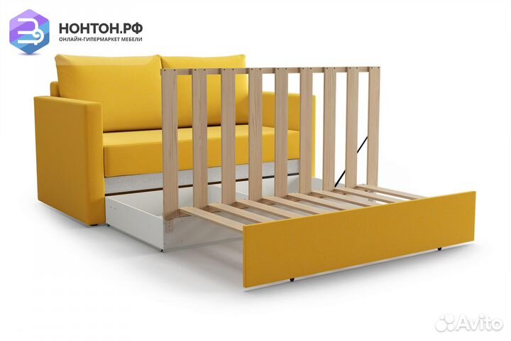 Диван выкатной Берг желтый