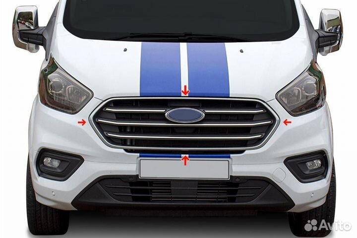 Накладки на решетку радиатора Ford Tourneo Custom