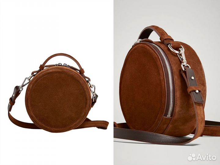 Сумка massimo dutti замшевая