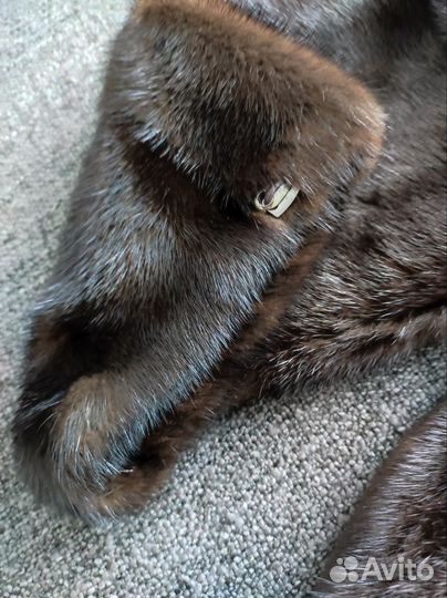 Шуба норковая с капюшоном