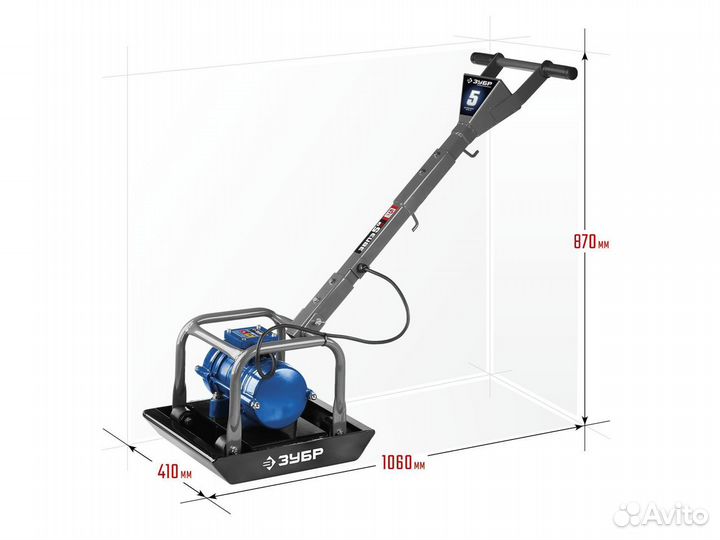 Виброплита электрическая, зубр Профессионал
