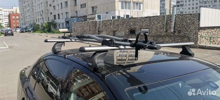 Багажник на крышу Атлант + велокрепление Thule