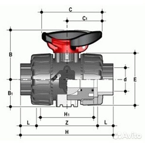 Шаровый кран для агрессивных сред