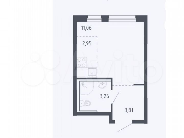 Квартира-студия, 21,1 м², 13/17 эт.