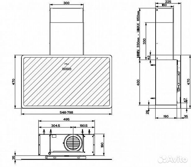 Вытяжка Faber glam FIT 55 WH