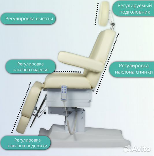Педикюрное кресло с 3 моторами Сириус-10