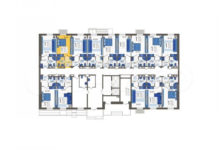 Апартаменты-студия, 23,4 м², 1/12 эт.