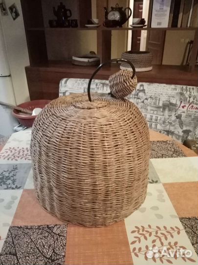 Абажур плетёный