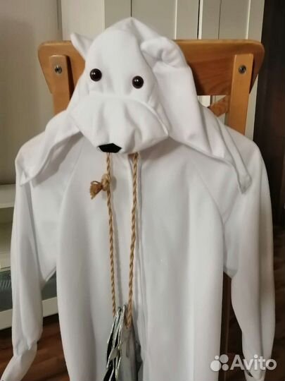 Костюм белого медведя р-р 122-128