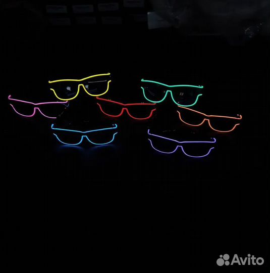 Мигающие светодиодные очки для вечеринок
