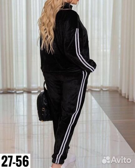 Костюм двойка женский до 64р велюр