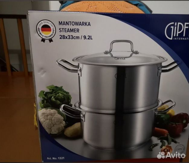 Новая пароварка мантоварка gipfel