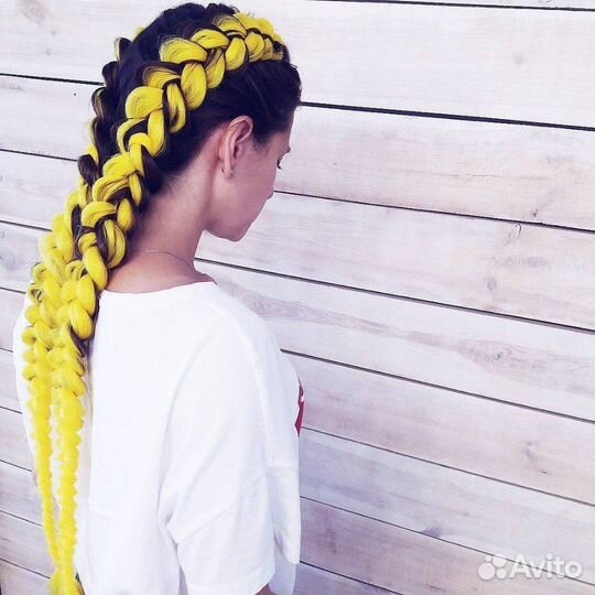 Канекалоны-косы, желтые