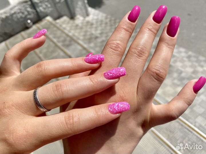 Маникюр с покрытием комендантский проспект