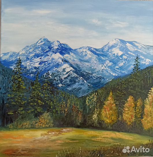 Картина маслом на холсте Горы Пейзаж