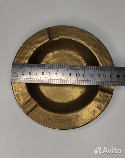 Пепельница латунь антиквариат