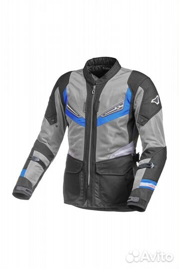 Motorradjacke Macna Aerocon Grau-Blau Blau, Grau