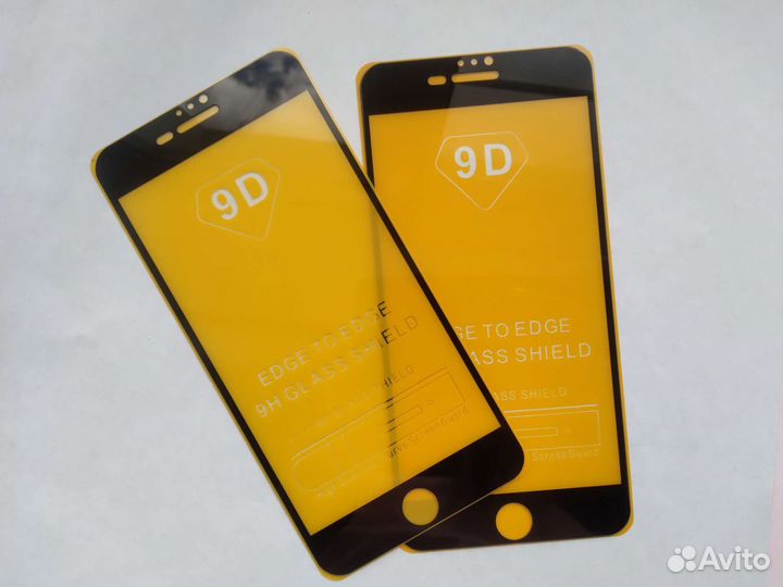 Защитное стекло iPhone 7 plus (чёрный цвет)