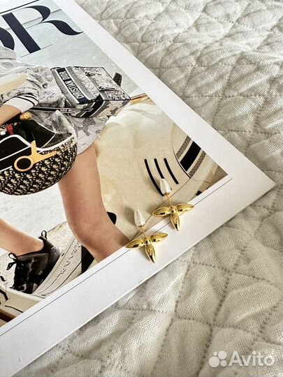 Серьги в стиле louis vuitton