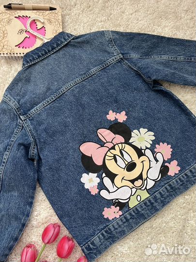 Джинсовка куртка hm 140 Minnie Mouse Disney