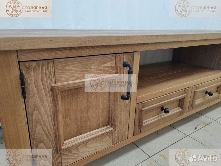 Тумба под телевизор из массива бука