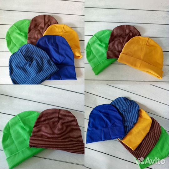 Детские шапочки хлопок 44-50