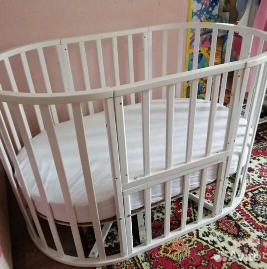 Кроватка-трансформер с матрасом