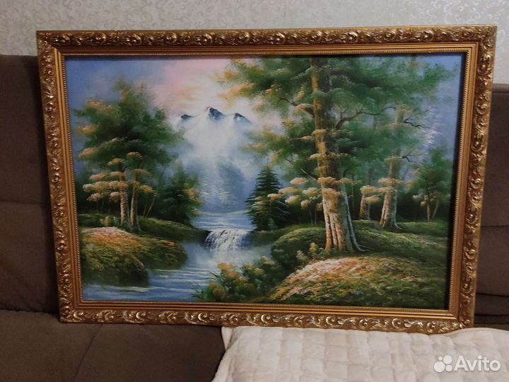 Картина маслом на холсте горный пейзаж