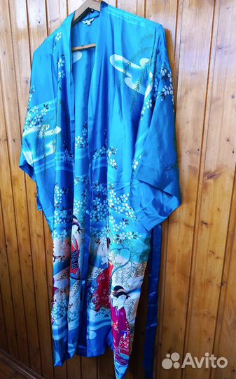 Китайский халат тонкий шелк