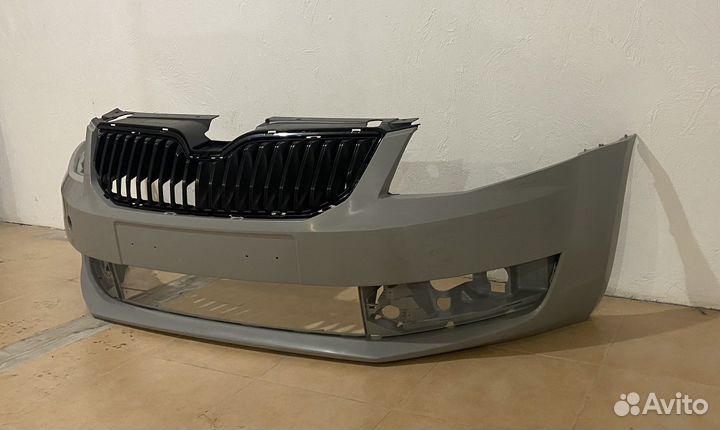 Бампер передний skoda octavia 13-16 с решеткой рад