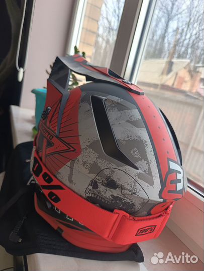 Шлем кросс эндуро Bogotto с очками. Новый