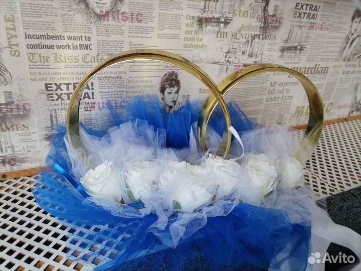 Кольца на машину свадебные